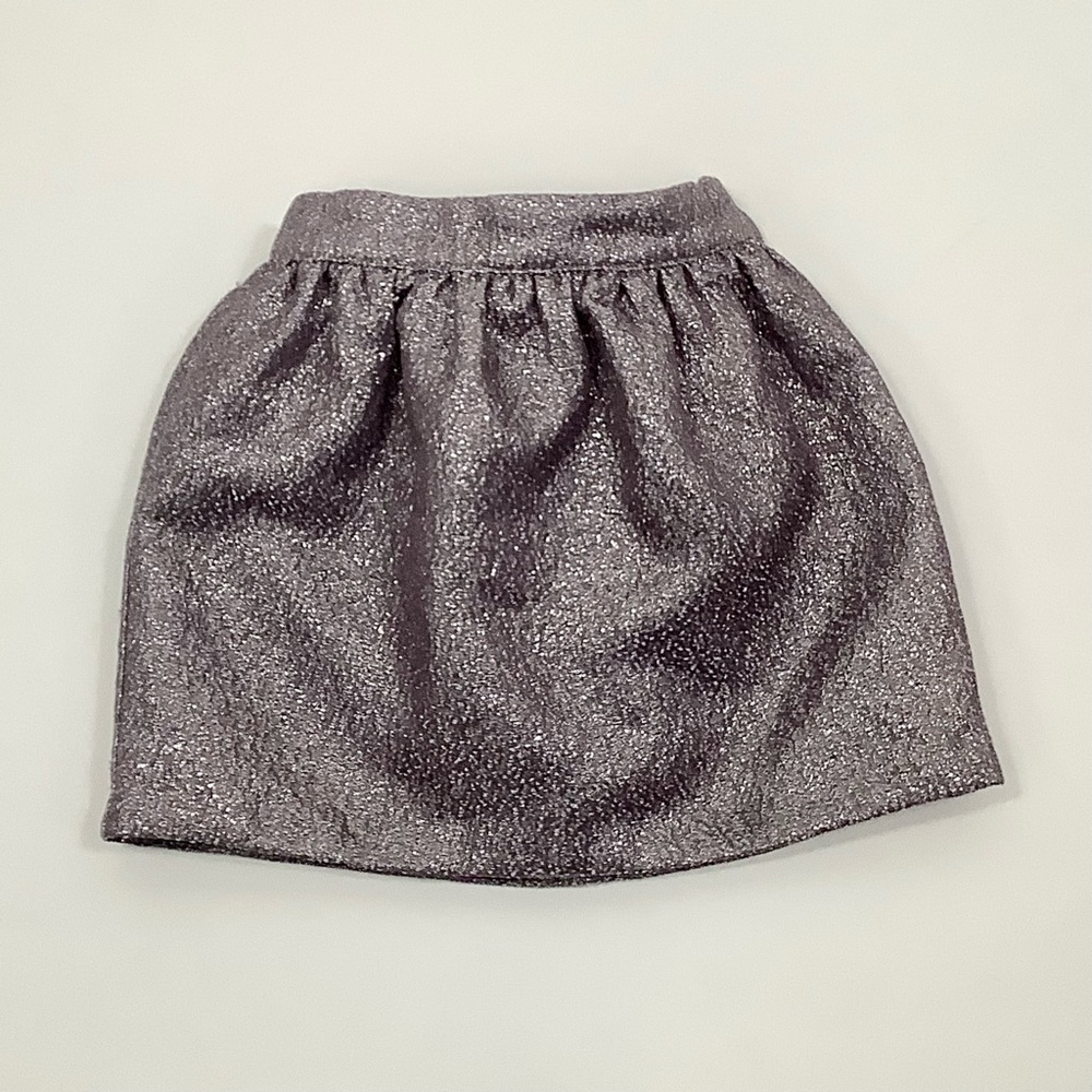 Janie and Jack Skirt Girls 5 Silver Gray Sparkly Metallic Holidays Christmas
